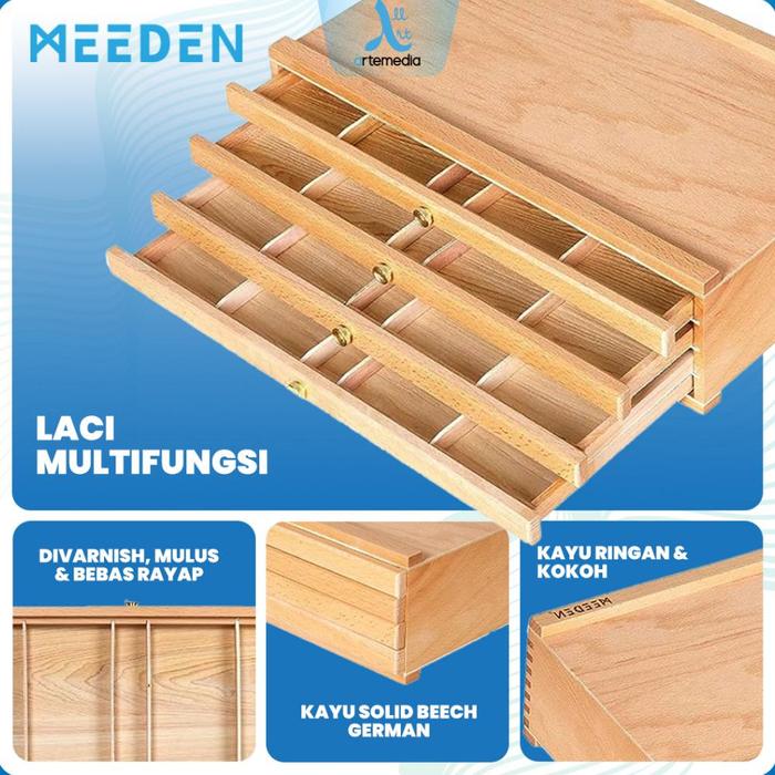 Gambar Meeden Drawer Storage Box Art Supply Solid Wood Laci Multifungsi dari MAGNUM188 STORE undefined Tokopedia