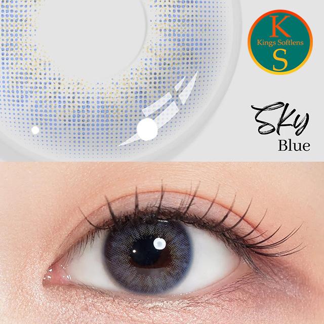 Gambar [COD] ORI 100% Softlens X2 Sanso NEW COLOR 14,2MM Minus Tinggi 6.50 - 10.00 - Sky Blue, - 6.50 dari Kings Softlens undefined Tokopedia