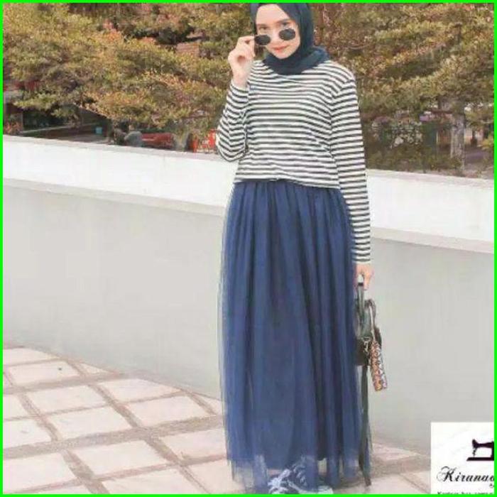Gambar AESTRI ROK TUTU PANJANG TEBAL FURING TILE ABU ARMY BOTOL TOSCA BIRU NA - navy dari andriesmusa undefined Tokopedia