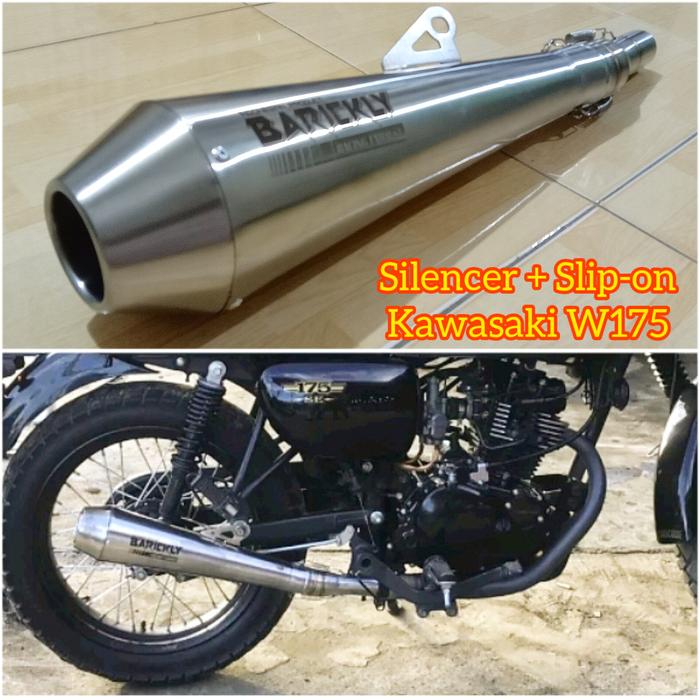 Gambar Knalpot Slip On Kawasaki W175 Custom Original Barickly Racing W 175 SE dari Barickly Racing Exhaust undefined Tokopedia