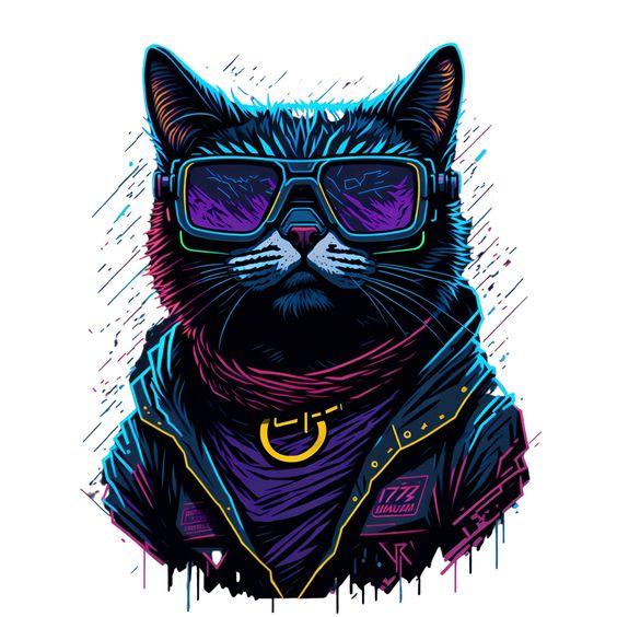 Gambar Sablon Baju DTF Sablon Kaos Print DTF Tema Tema  KUCING V3 - CAT21, 10X15CM dari Chroma Print Studio undefined Tokopedia