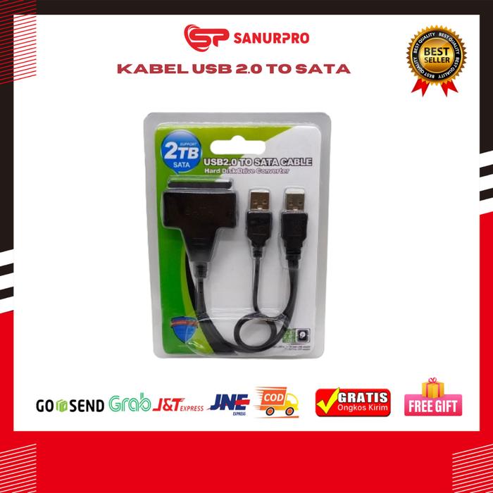 Jual KONVERTER KABEL DATA USB TO SATA CABLE SUPPORT 2TB Kab