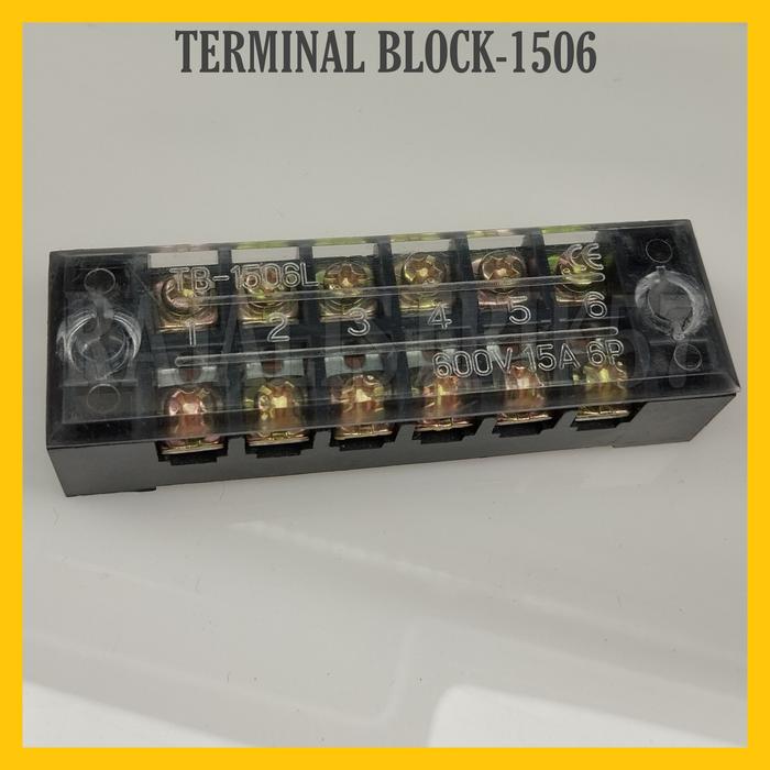 Gambar TERMINAL KABEL BLOCK BLOK TB1506 KACA 16A 6 Pole - TB1506 6 Baut dari Rajalistrik57 undefined Tokopedia