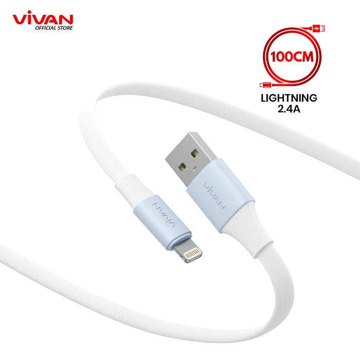 Gambar Kabel Data Lightning SL II (30/100/200CM) VIVAN Fast Charging 2.4A - 100CM dari Vivan Audio Store undefined Tokopedia