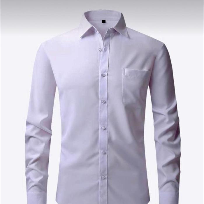 Gambar Kemeja Polos Dewasa Lengan panjang - Putih, S dari Mtv clothing undefined Tokopedia