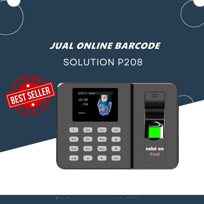 Gambar Mesin Absen Fingerprint Solution P208 / ABSENSI SOLUTION P207 RESMI - SOLUTION P208 dari JUAL ONLINE BARCODE undefined Tokopedia