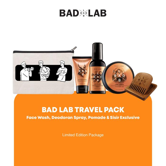 Gambar BAD LAB TRAVEL KIT -  Free Travel Pouch & Sisir Bambu dari BADLAB ID undefined Tokopedia