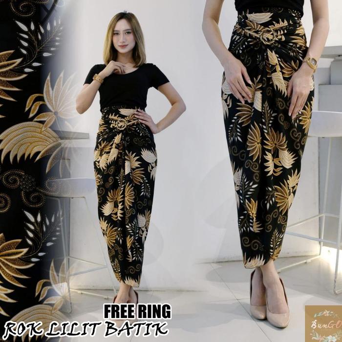 Gambar ZWY Rok Lilit Batik Bawahan Kebaya Kain Serut Instan Free Ring - Rajawali Gold dari Hadinataz undefined Tokopedia