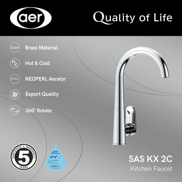 Gambar AER Kran Dapur Dingin Keran Air Kuningan - Kitchen Faucet SAS KX2C dari Sutindo Shop undefined Tokopedia