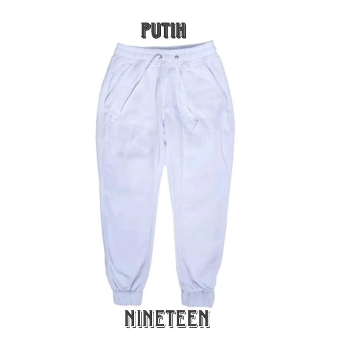 Gambar Dk19 shop/jogger training warna putih/celana panjang pria/wanita - Putih, M dari DK19shop undefined Tokopedia