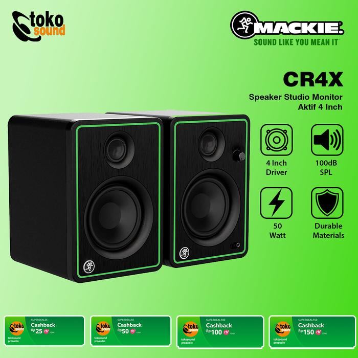 Gambar Mackie CR4 X CR4X CR-4X Active Studio Monitor /PAIR - SEPASANG dari Tokosound Proaudio undefined Tokopedia