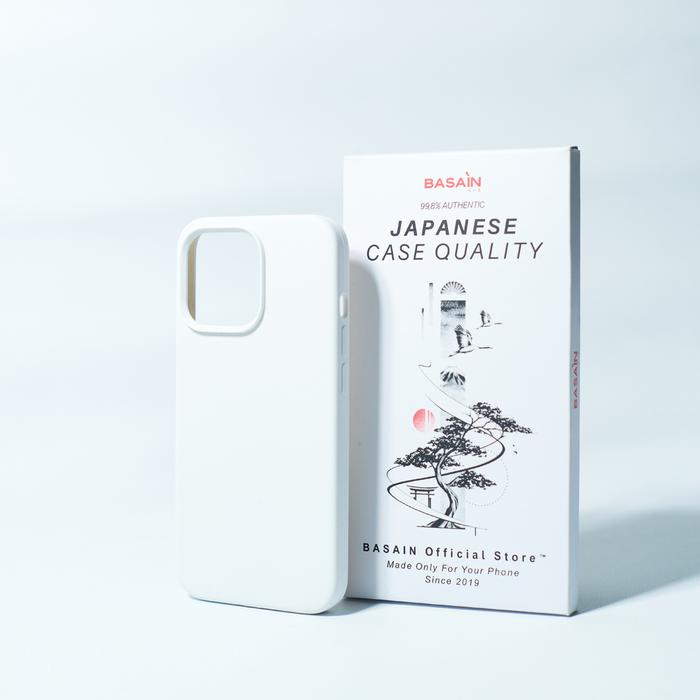 Gambar BASAIN Casing iPhone 15/Pro/Max/Plus Case Soft Premium Silicone - White, 15 Pro Max dari BASAIN Store undefined Tokopedia