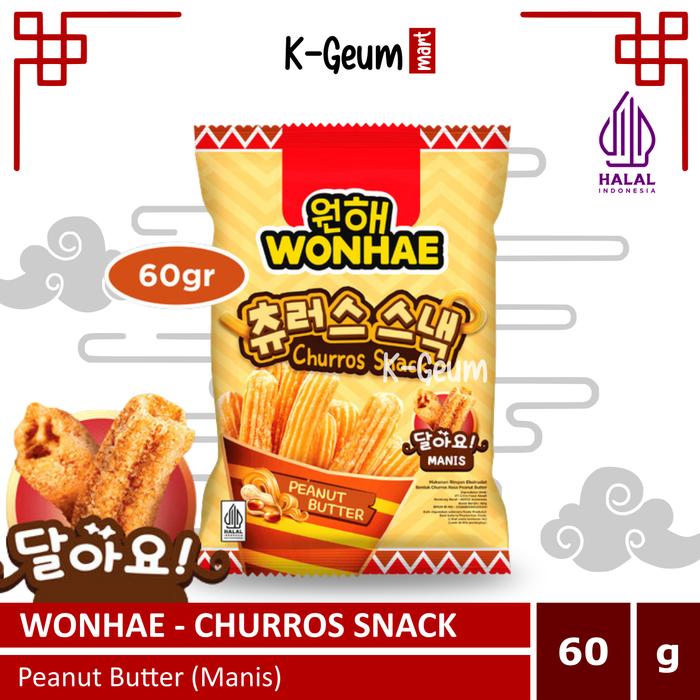 Gambar Mujigae Wonhae Churros Snack Peanut Butter Halal 60gr dari KGeum Mart undefined Tokopedia
