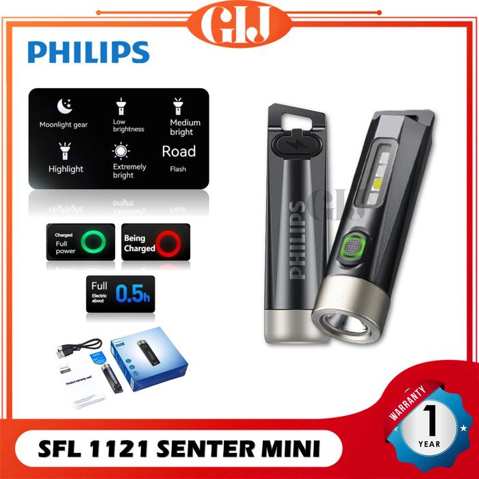 Gambar Philips Lampu Senter LED / Senter Police Swat Flashlight Super Terang - SFL1121 dari Gadget iPhone Jakarta undefined Tokopedia