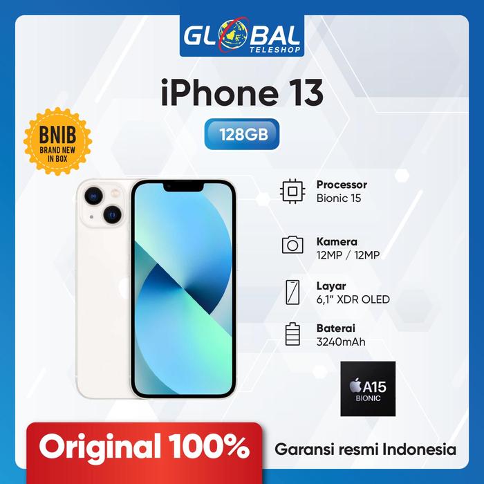 Gambar iPhone 13 128GB - Garansi Resmi - Starlight dari Global Teleshop KotaKasablanka undefined Tokopedia