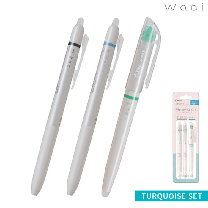 Gambar Pilot FriXion Waai Series Erasable Pen + Marker Ink Limited Edition - Turquoise Set dari Papenery undefined Tokopedia