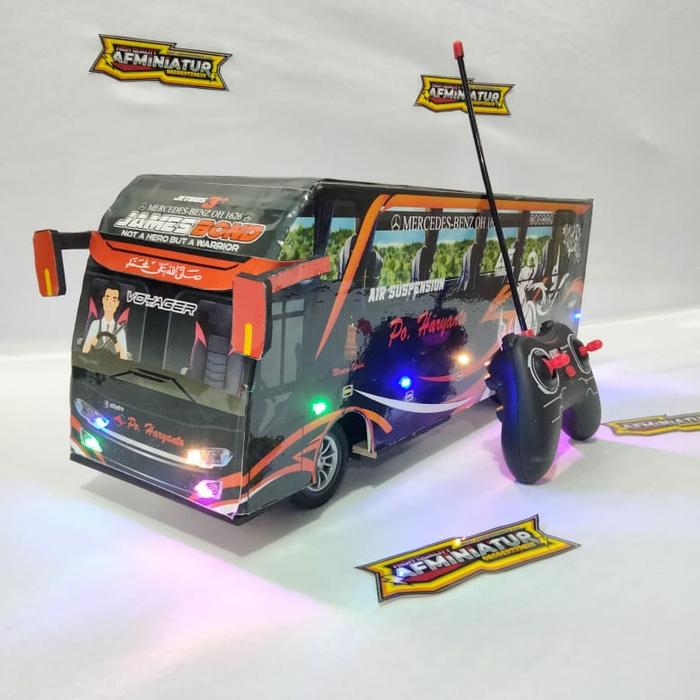 Gambar mainan remote control bus telolet basuri full lampu - PO Haryanto, remot & telolet dari AFminiatur undefined Tokopedia