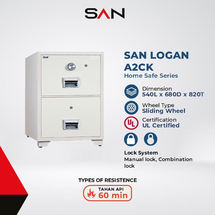 Gambar Lemari Arsip Kantor Tahan Api Filling Cabinet SAN LOGAN SERIES - LOGAN A2CK dari SAN Official Shop undefined Tokopedia