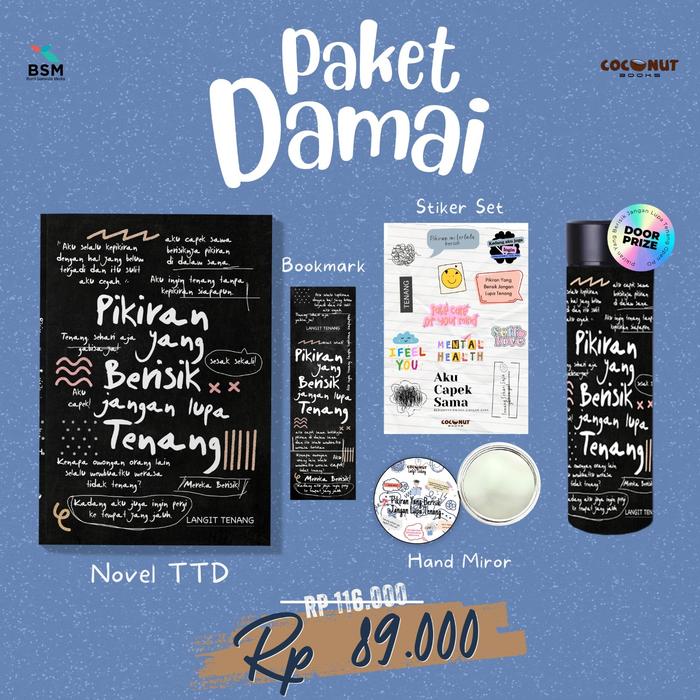 Gambar PO Buku Pikiran yang Berisik Jangan Lupa Tenang - Langit Tenang - paket damai dari BumifiksiJogjakarta undefined Tokopedia