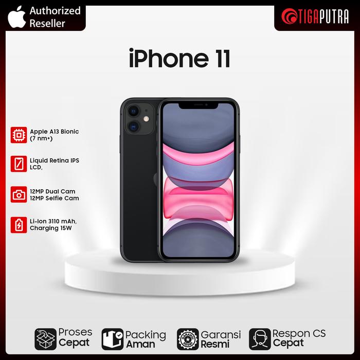 Gambar APPLE IPHONE 11 (64/128GB GARANSI RESMI TAM) - 64 gb, White dari TIGA PUTRA HANDPHONE_NEW undefined Tokopedia
