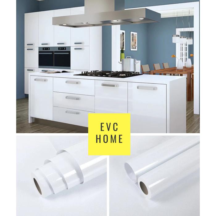 Gambar Wallpaper dinding glossy Dapur polos warna putih anti panas - Putih dari EsNasa undefined Tokopedia