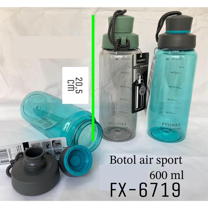 Gambar [WARNA RANDOM] Botol Minum Sport Trendy Acrylic Water Bottle Bening - 600ml FX-6719 dari Bengawanwae undefined Tokopedia