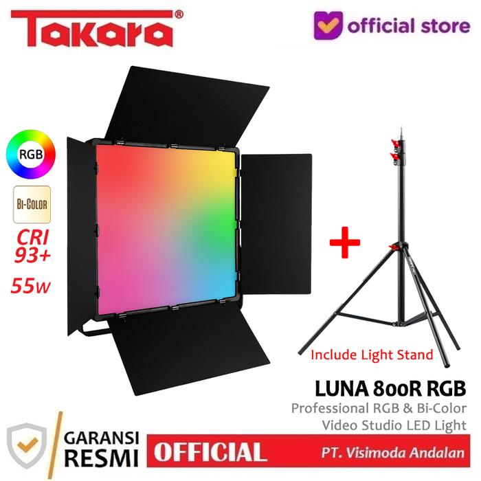 Gambar Takara LUNA 800R RGB & Bi-Color Video Studio LED Light - COMBO 1 dari Takara Indonesia undefined Tokopedia