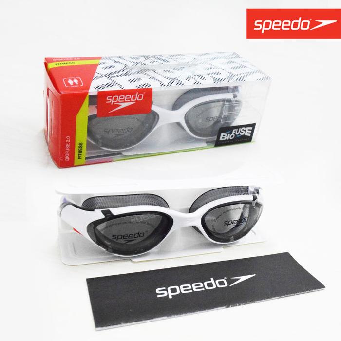 Gambar Goggle Swimming Speedo Biofuse 2.0 Fitness Kacamata Renang Dewasa Swim - White/Smoke dari Alat selam Official undefined Tokopedia