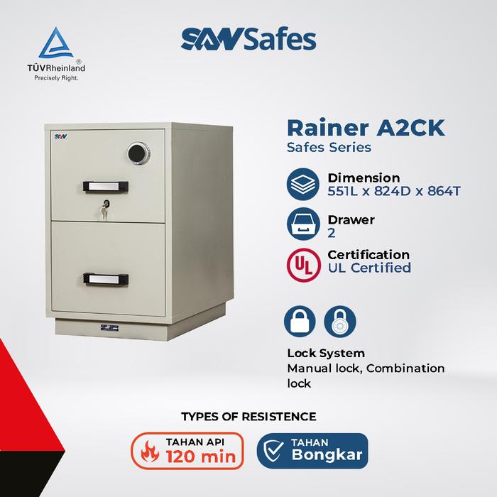 Gambar Lemari Arsip Kantor Tahan Api Filling Cabinet SAN RAINER A Combinasi Key - A2CK dari SAN Official Shop undefined Tokopedia