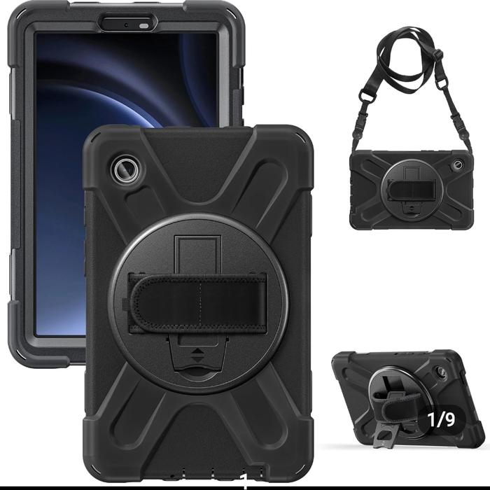 Gambar Casing Armor Strap free Tali Samsung Galaxy Tab A9 8.7inch 2023 - Hitam dari sun-accesorieshp undefined Tokopedia