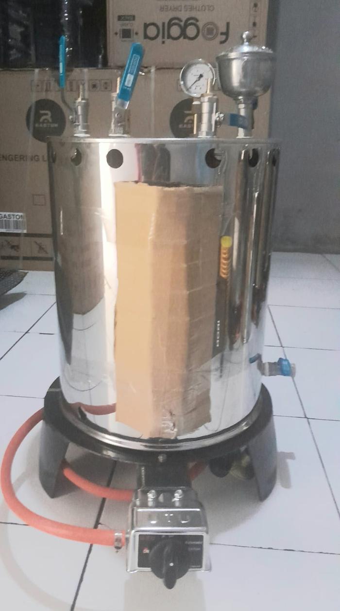 Gambar Setrika Uap Boiler Gas Galaxy / Vulcano 25 Liter Bisa Untuk 2 Setrika Baru Gress - Komplit 1 KS dari Maliq Mesin Laundry undefined 5 Tokopedia
