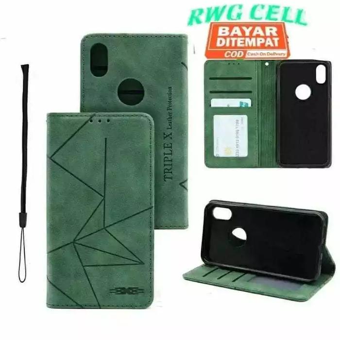 Gambar Infinix Hot 8 9 10 S 11 Play Flip Leather Case Cover Wallet Magnet - Hijau-Flip03, Hot 11 Play dari Vrz Cell undefined Tokopedia