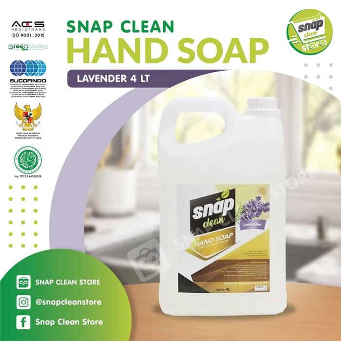 Gambar HAND SOAP SNAP CLEAN 4l - lavender dari SNAP CLEAN STORE undefined Tokopedia