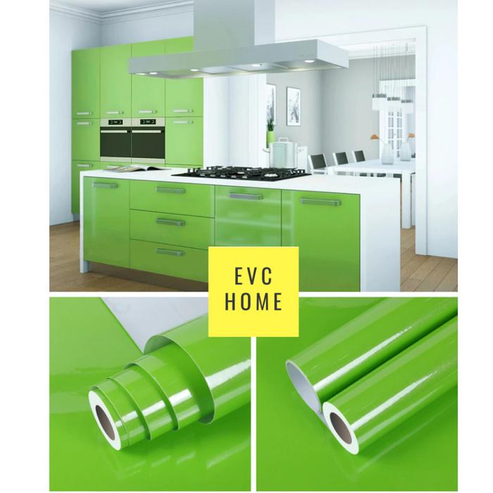 Gambar Wallpaper kitchen set / sticker dapur polos warna biru glossy - Hijau dari EsNasa undefined Tokopedia