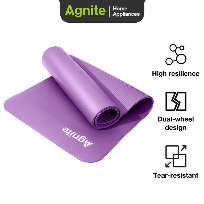 Gambar Deli Agnite NBR Yoga Mattres/ Matras Yoga Gratis Tas Yoga Mat L108 - Ungu, 8 mm dari Agnite Indonesia undefined Tokopedia