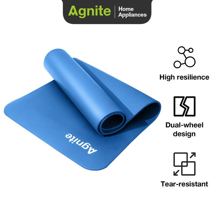 Gambar Agnite Matras Yoga / Yoga Matt NBR Tebal 8mm 10mm Panjang 61 cm ER20X - Biru, 8mm dari Deli Stationery Indonesia undefined Tokopedia