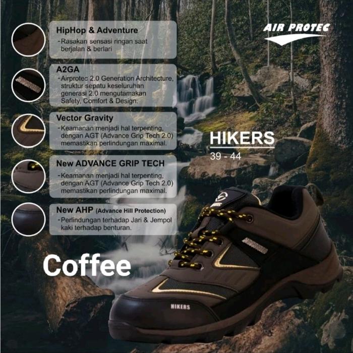 Gambar Hikers Sepatu Hiking Gunung Air Protec Hikers Original Airprotec Hiker - Coffee, 42 dari ELEGON undefined Tokopedia