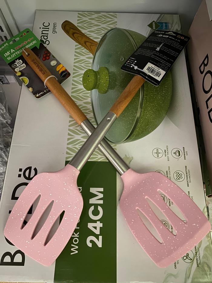 Gambar IDEALIFE Kitchen Utensils Spatula Peralatan Masak Food Grade BPA FREE - SLTD TRNR BIEGE dari Toko Pusat Perabot Semarang undefined Tokopedia