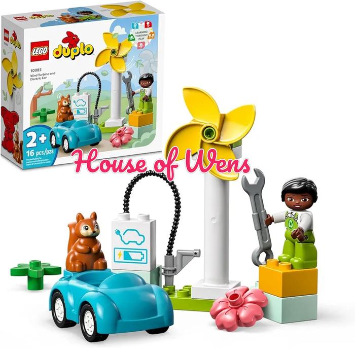 Gambar LEGO 10985 DUPLO WIND TURBINE AND ELECTRIC CAR 2+ ORIGINAL dari HOUSE OF WENS undefined Tokopedia