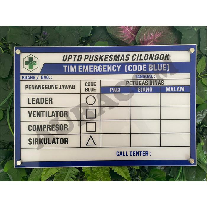 Promo TERLARIS Papan Code Blue Akrilik Siap Pakai | Melayani Desain ...