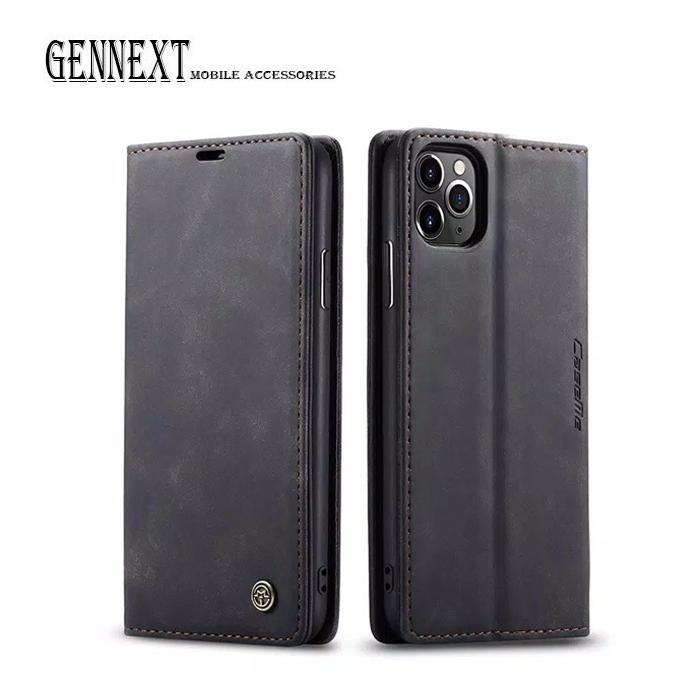 Gambar Gennext Case leather flip For Iphone 12 12pro 12promax promax pro max Casing - HITAM , IP 12 dari GENNEXT OFFICIAL STORE undefined Tokopedia