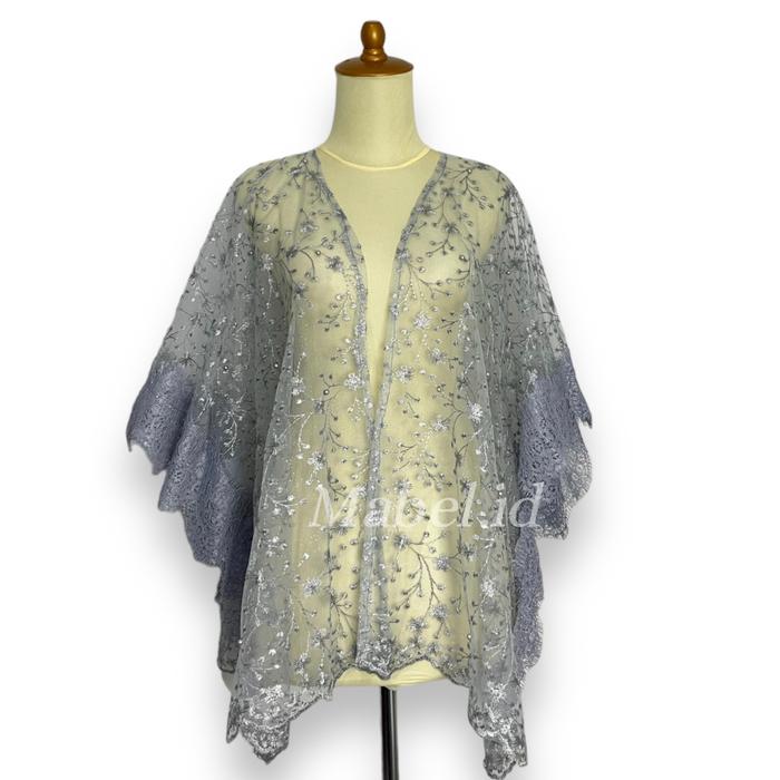 Gambar outer brukat modern cardigan - Silver, Outer Brukat dari Mabel.id undefined Tokopedia
