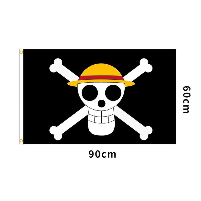 Gambar Bendera One Piece 150*90cm Bendera Bajak Laut One Piece Luffy - 90*60cm dari Yuan-K undefined Tokopedia