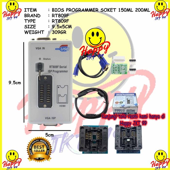 Jual FULLSET ALAT FLASH BIOS PROGRAMMER RT809F 150ML+200ML ORIGINAL ...