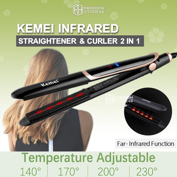 Gambar CATOKAN PELURUS CURLY RAMBUT 2 IN 1 KEMEI KM-2219 ORIGINAL dari FREEDOM STORE46 undefined Tokopedia