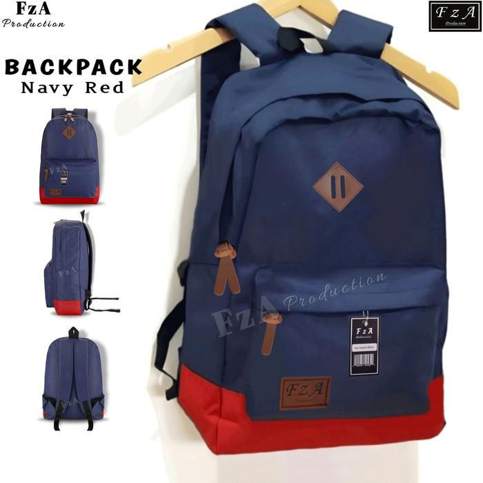 Gambar Tas Ransel Distro Casual Pria Wanita Original FzA-Navy Blue Fz - Navy Red FZ dari FzA Official undefined Tokopedia