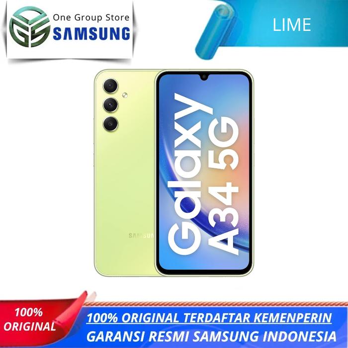 Gambar SAMSUNG GALAXY A34 5G 8/256GB GARANSI RESMI SEIN INDONESIA - Lime dari One Group Store undefined Tokopedia