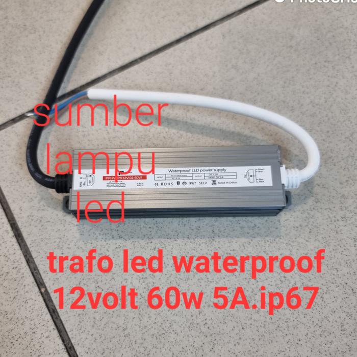Gambar driver trafo led 100watt 100w 100 watt 12volt 12v 8,3A ip67 outdoor - 5a 60watt dari Sumber Lampu Led undefined Tokopedia