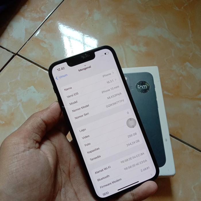 Gambar IPHONE 13 mini 256gb resmi IBOX FULLSET dari Kopi_Asli undefined Tokopedia
