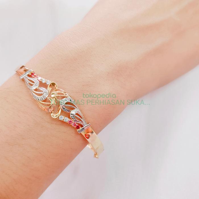 Gambar gelang bulat motif modern emas 3 gr 4 gr 5 gr 8k 9k - 777 dari TOKO MAS PERHIASAN SUKADAMAI VALBEI undefined Tokopedia